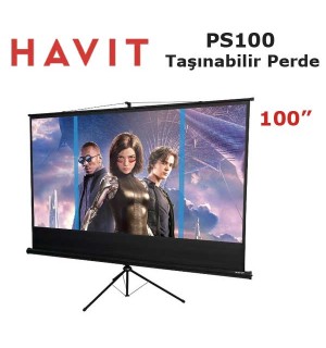 HAVIT PS100 Taşınabilir Ayaklı Projeksiyon Perdesi 100 inch