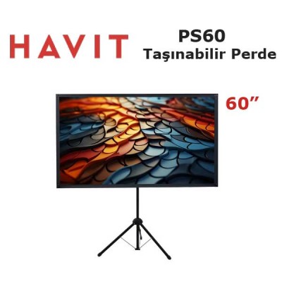 HAVIT PS60 Taşınabilir Ayaklı Projeksiyon Perdesi 60 inch