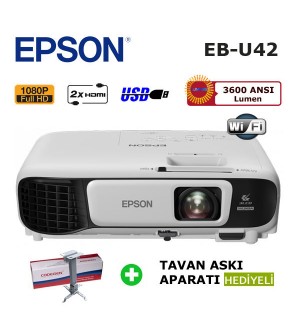 EPSON EB-U42 Full HD Kablosuz Projeksiyon (Tavan Askı Aparatı HEDİYELİ)